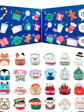 Squishmallows Holiday Plush Surprise Advent Calendar